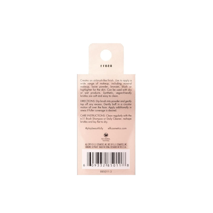 e.l.f. Kabuki Face Brush, Travel-Sized Makeup Brush For Precise & Controlled Application On-The-Go, Vegan & Cruelty-Free