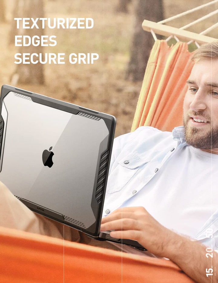 SUPCASE for MacBook Pro 16 Inch Case with Stand 2024-2021 (Unicorn Beetle Pro), M4/M3/M2/M1 Pro/Max A3403 A3186 A2991 A2780 A2485 Heavy Duty Hard Shell Protective Cover for MacBook Pro 16", Black