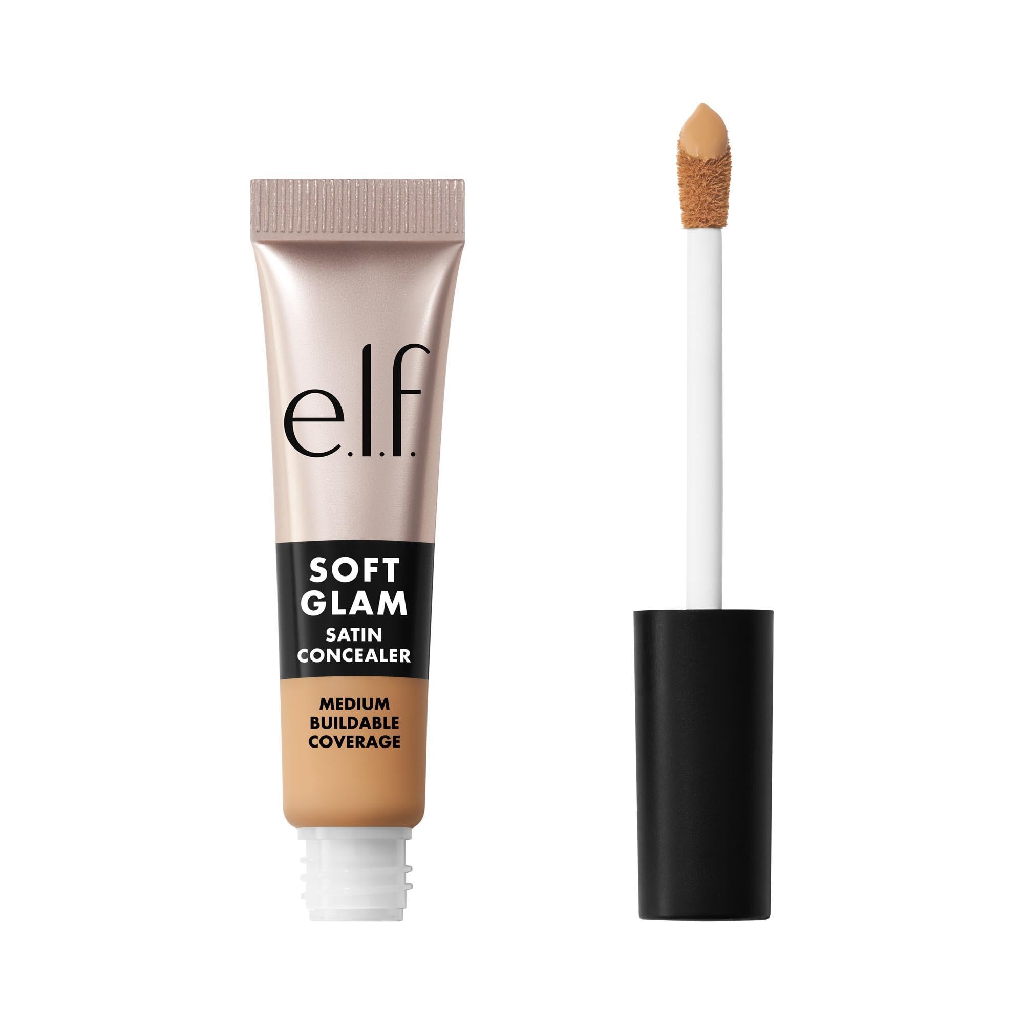 e.l.f. Soft Glam Satin Concealer, Medium Coverage For Blemishes & Under-Eye, Crease-Resistant, Long Lasting, Vegan & Cruelty-Free