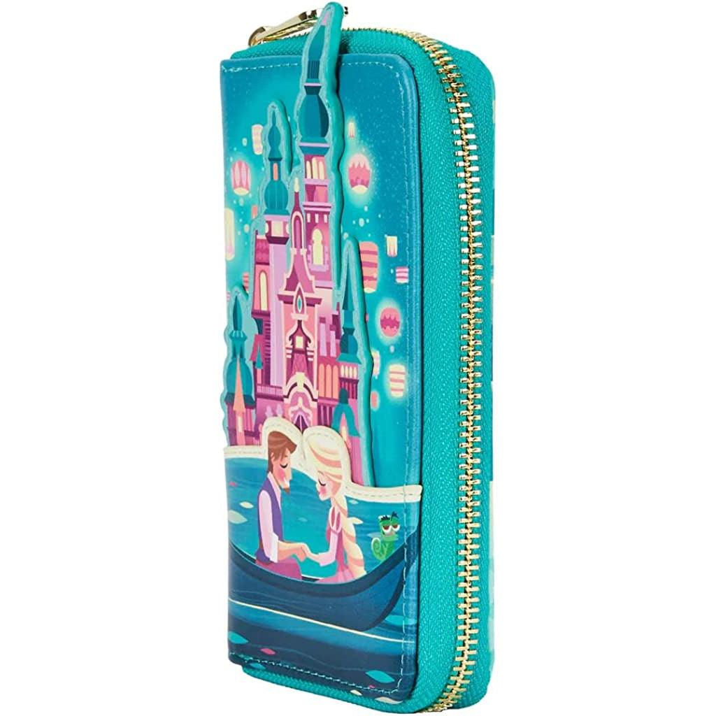 Loungefly Tangled Rapunzel Castle Glow in The Dark Zip Around Wallet - BumbleToys - 14 Years & Up, 5-7 Years, 8-13 Years, Characters, Disney, Girls