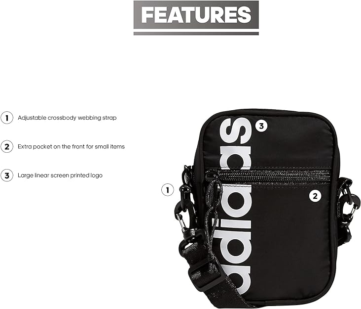 Adidas Must Have Festival Crossbody Bag - Black & White - 3alababak