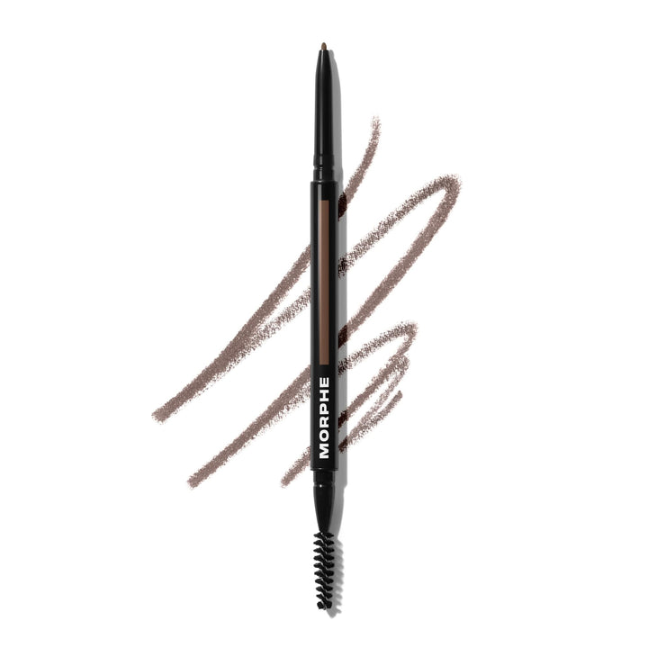 Morphe Micro Dual Eyebrow Pencil - Dual-Ended Brow Pencil Featuring a Retractable, Ultra-Precise, Pointed Tip - Richly Pigmented, Smooth-Gliding, Long-Lasting Wax Formula