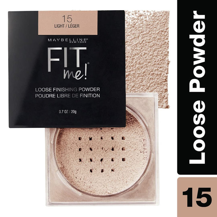 Maybelline Fit Me Loose Setting Powder, Face Powder Makeup & Finishing Powder, Light, 1 Count