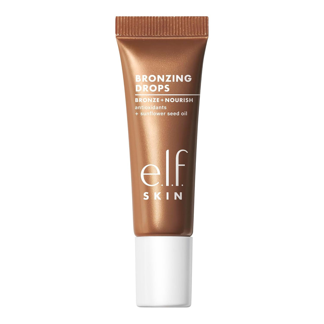 e.l.f. SKIN Bronzing Drops Mini, Liquid Bronzer For Face & Skin, Creates A Sun-Kissed Glow, Infused With Vitamin E, Vegan & Cruelty-Free