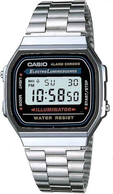 Casio A168WA Collection Unisex Adults Watch with a Stainless Steel band