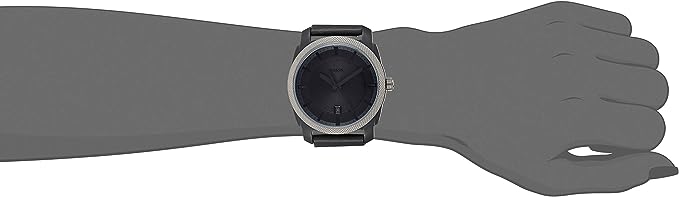 Fossil Men's FS5265 Machine Three-Hand Date Black Leather Watch