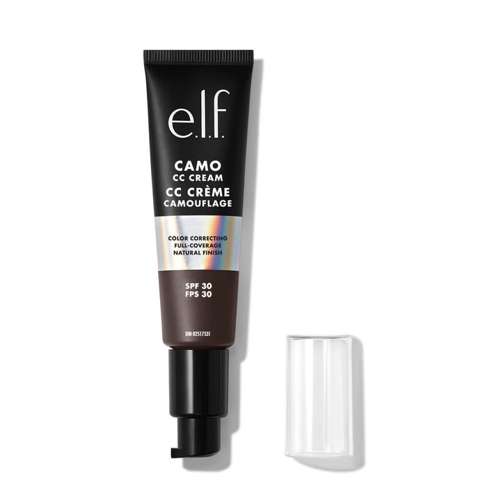 e.l.f. Camo CC Cream, Color Correcting Medium-To-Full Coverage Foundation with SPF 30, Light 210 N, 1.0 Oz (30g)