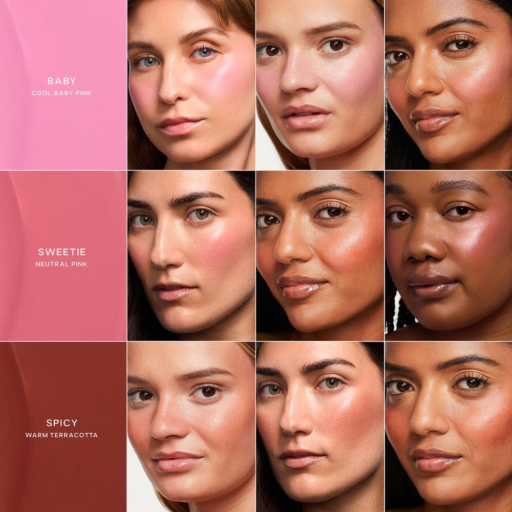 Saie Dew Liquid Blush for Cheeks - Hydrating Cream Blush Stick with a Blendable + Buildable Formula