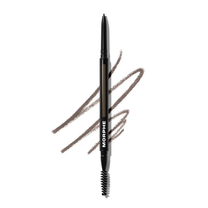 Morphe Micro Dual Eyebrow Pencil - Dual-Ended Brow Pencil Featuring a Retractable, Ultra-Precise, Pointed Tip - Richly Pigmented, Smooth-Gliding, Long-Lasting Wax Formula