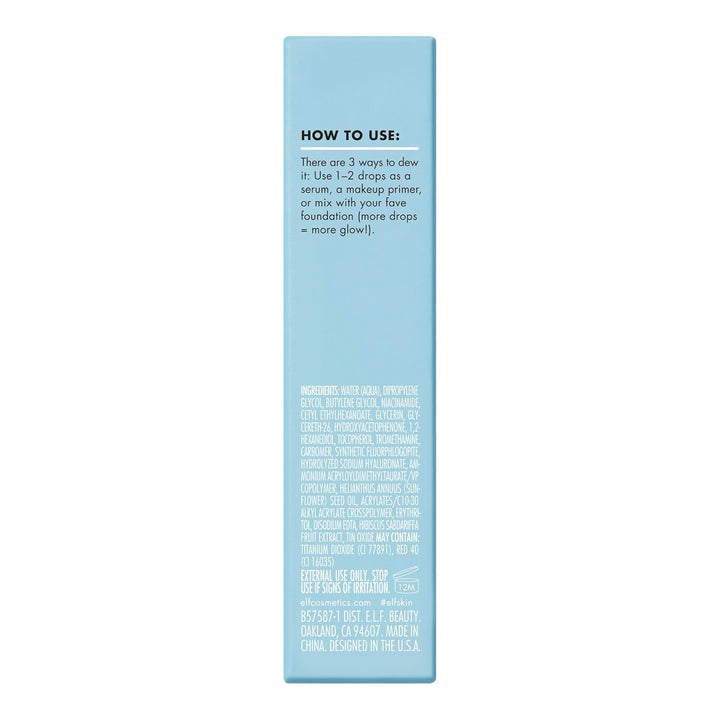 e.l.f. SKIN Holy Hydration! Thirst Burst Drops Mini, Serum For An Instant Radiant Complexion, Made With Hyaluronic Acid, Vegan & Cruelty-Free