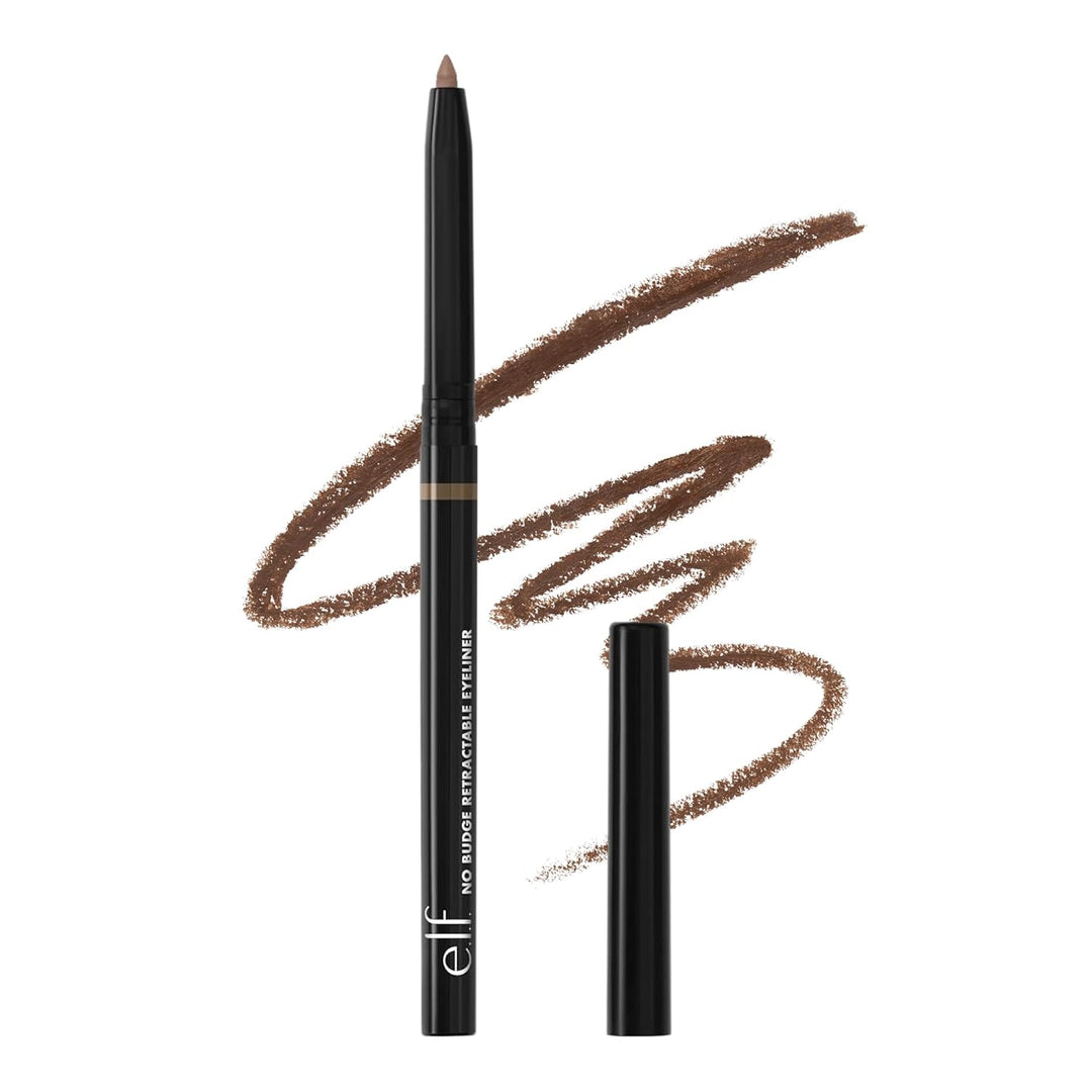 e.l.f. No Budge Retractable Eyeliner, Creamy, Ultra-Pigmented & Waterproof, Creates Bold & Defined Lines, Vegan & Cruelty-Free ,  Black