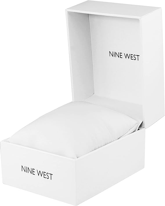 Nine West Women's NW/2099TESV Crystal Accented Bracelet Watch