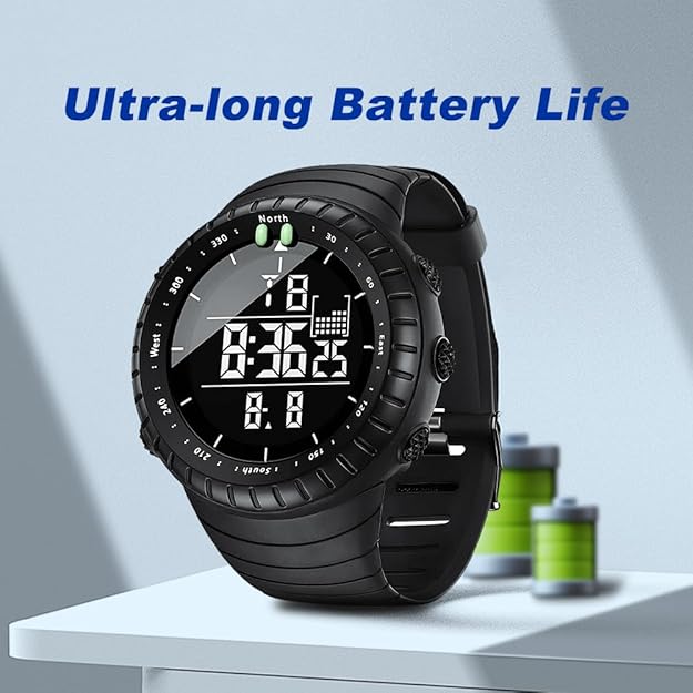 KXAITO Men's Watches Sports Outdoor Waterproof Military Watch Date Multi Function Tactics LED Face Alarm Stopwatch for Men 6256