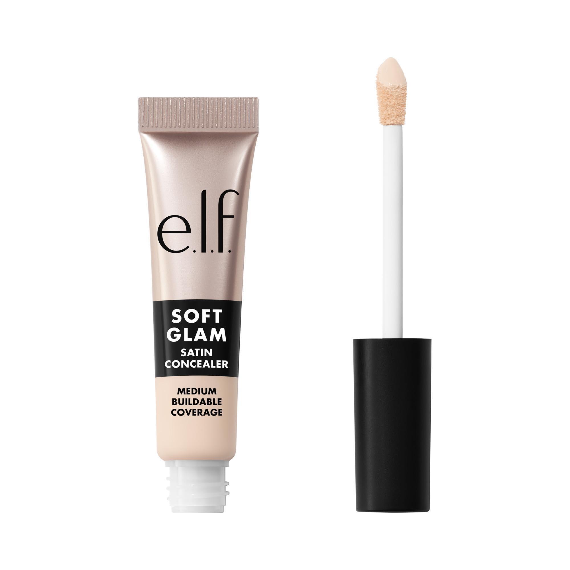 e.l.f. Soft Glam Satin Concealer, Medium Coverage For Blemishes & Under-Eye, Crease-Resistant, Long Lasting, Vegan & Cruelty-Free