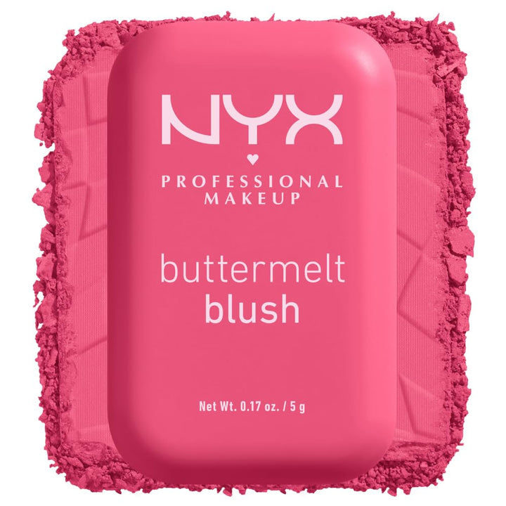 NYX PROFESSIONAL MAKEUP Buttermelt Powder Blush, Fade and Transfer-Resistant Blush, Up to 12HR Make Up Wear, Vegan Formula