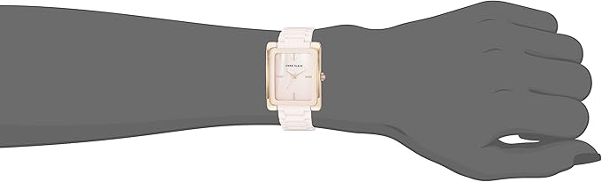 Anne Klein AK/2952LPRG Women's Ceramic Bracelet Watch - Light Pink/Rose Gold