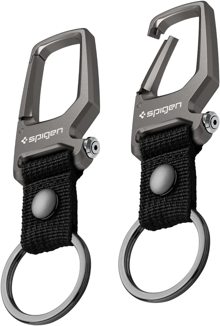 Spigen Life Carabiner Key Ring Clip, Car Keychain Clip, Bottle Opener Key Chain Ring for Men and Women