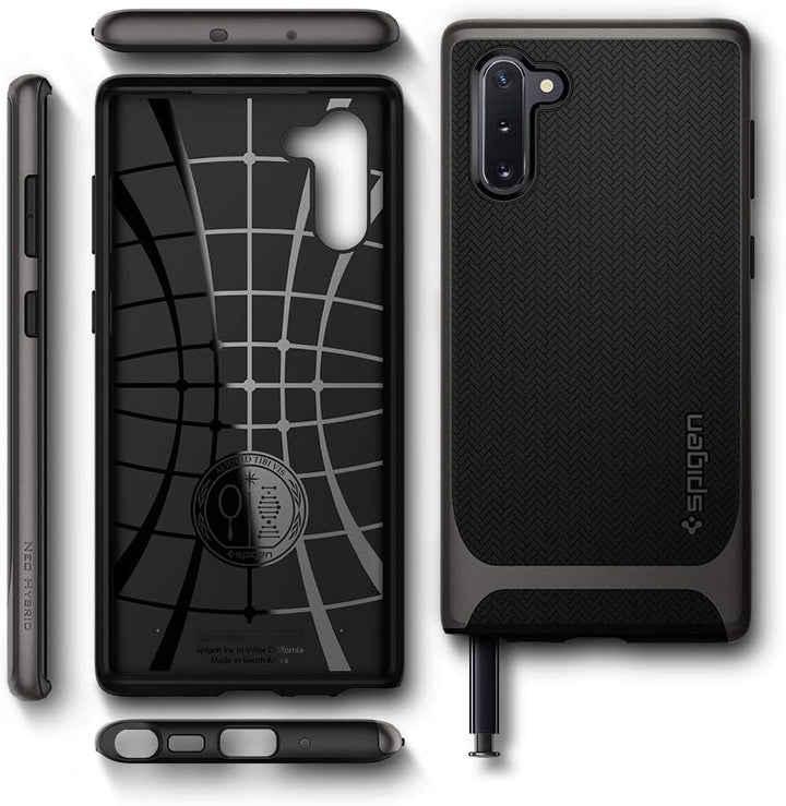 Spigen neo hybrid back cover for samsung galaxy note 10 mobile phone - black