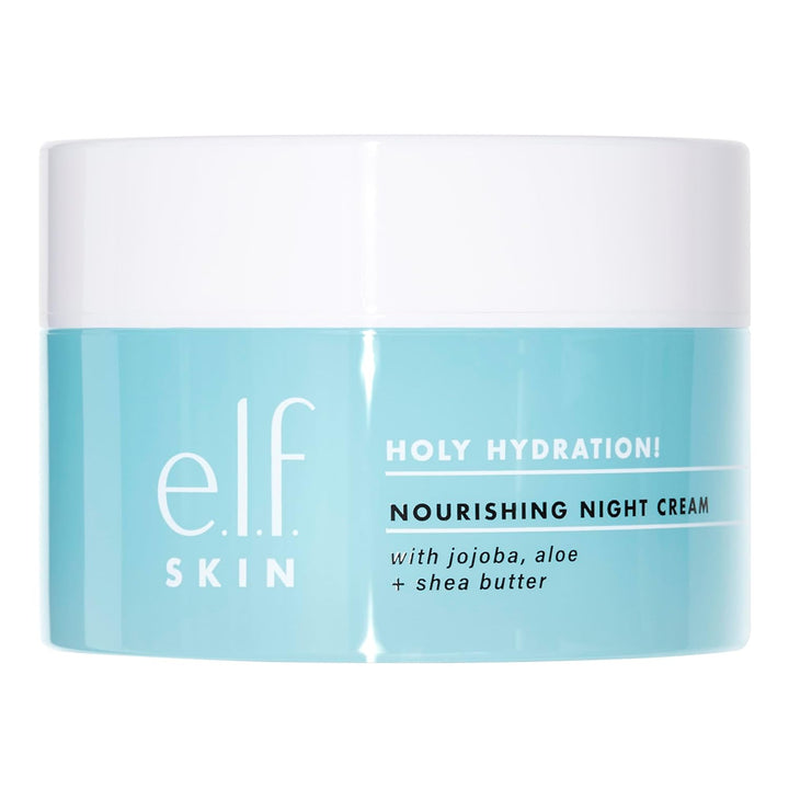 e.l.f. SKIN Holy Hydration! Nourishing Night Cream, Ultra-Hydrating Moisturizer, Infused with Shea Butter, Soothes Skin, 1.76 Oz