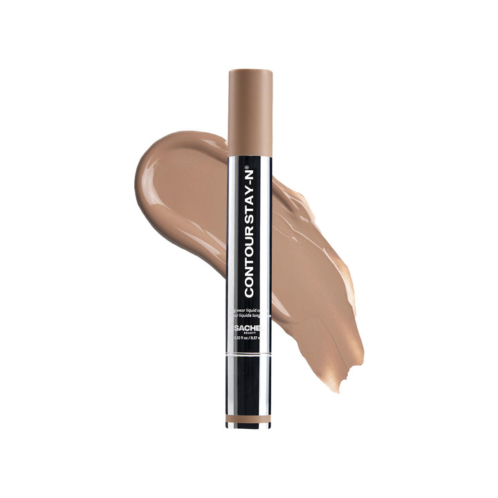 Sacheu Liquid Contour STAY-N Cream Contour, Longwear, Blendable &amp; builable formula, lightweight, transfer &amp; smudge-proof, vegan collagen, hyaluronic acid &amp; peptide