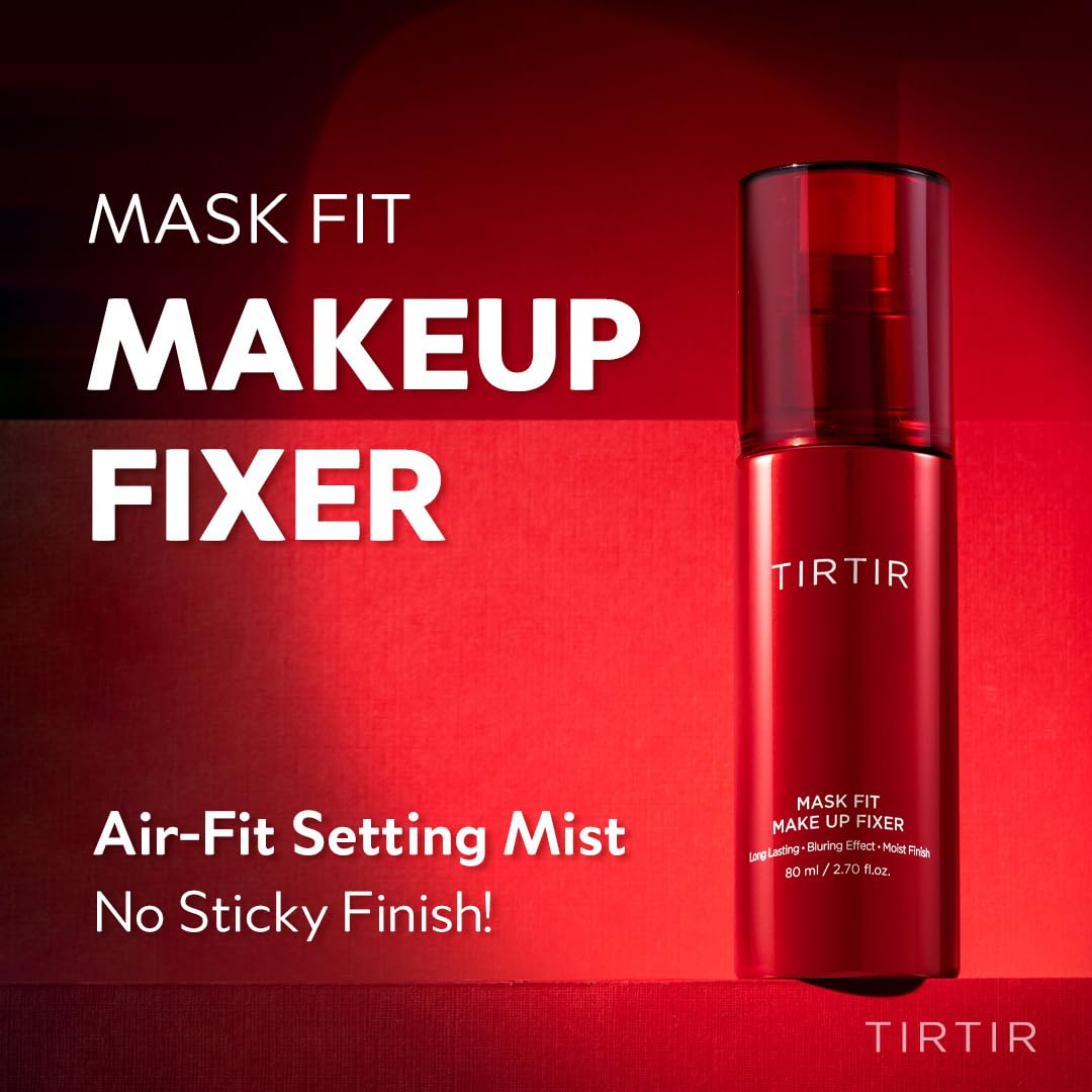 TIRTIR Mask Fit Make-up Fixer | بخاخ تثبيت المكياج خفيف الوزن وغير الدهني ومقاوم للانتقال لمدة 24 ساعة 2.7 أونصة سائلة