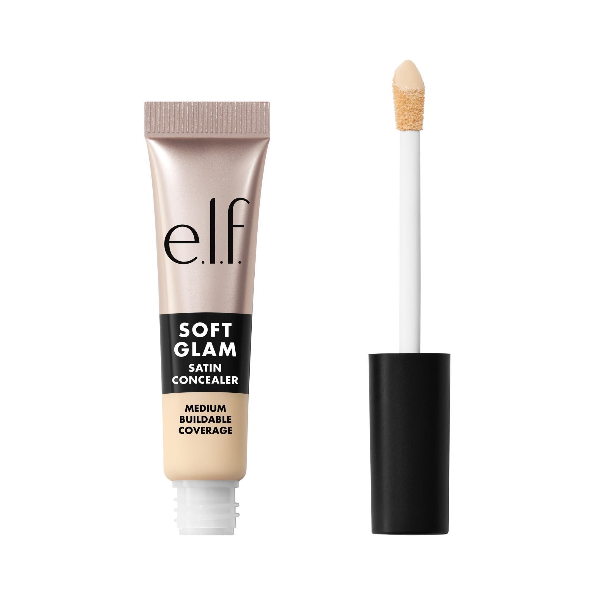 e.l.f. Soft Glam Satin Concealer, Medium Coverage For Blemishes & Under-Eye, Crease-Resistant, Long Lasting, Vegan & Cruelty-Free