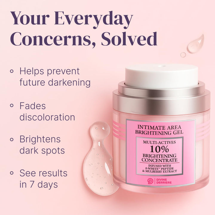 Divine Derriere Intimate Dark Spot Remover for Body, Face, Bikini and Sensitive Areas - Dark Spot Corrector Cream for Intimate Areas Contains Mulberry Extract, Alpha Arbutin, Peptide 30 ml