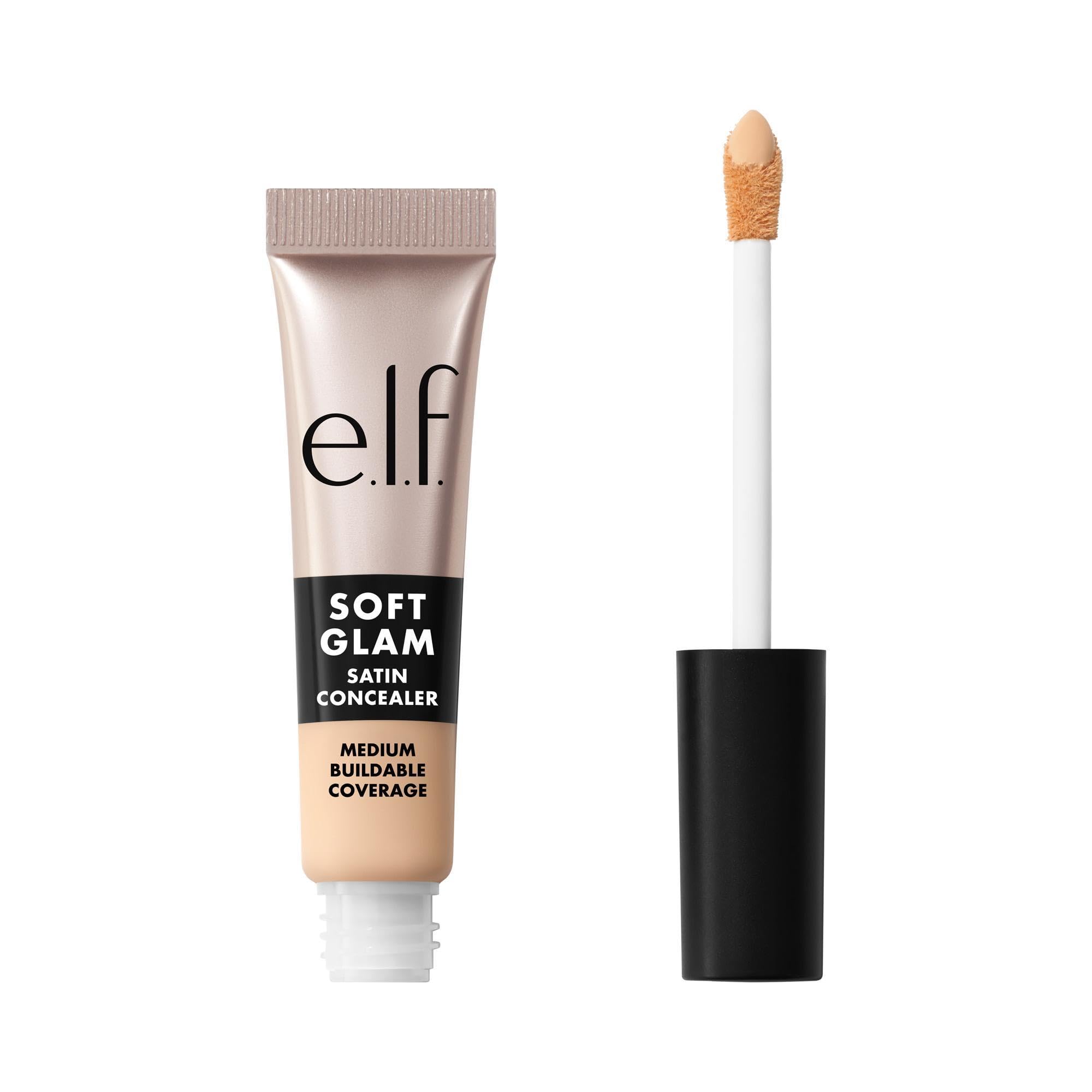 e.l.f. Soft Glam Satin Concealer, Medium Coverage For Blemishes & Under-Eye, Crease-Resistant, Long Lasting, Vegan & Cruelty-Free