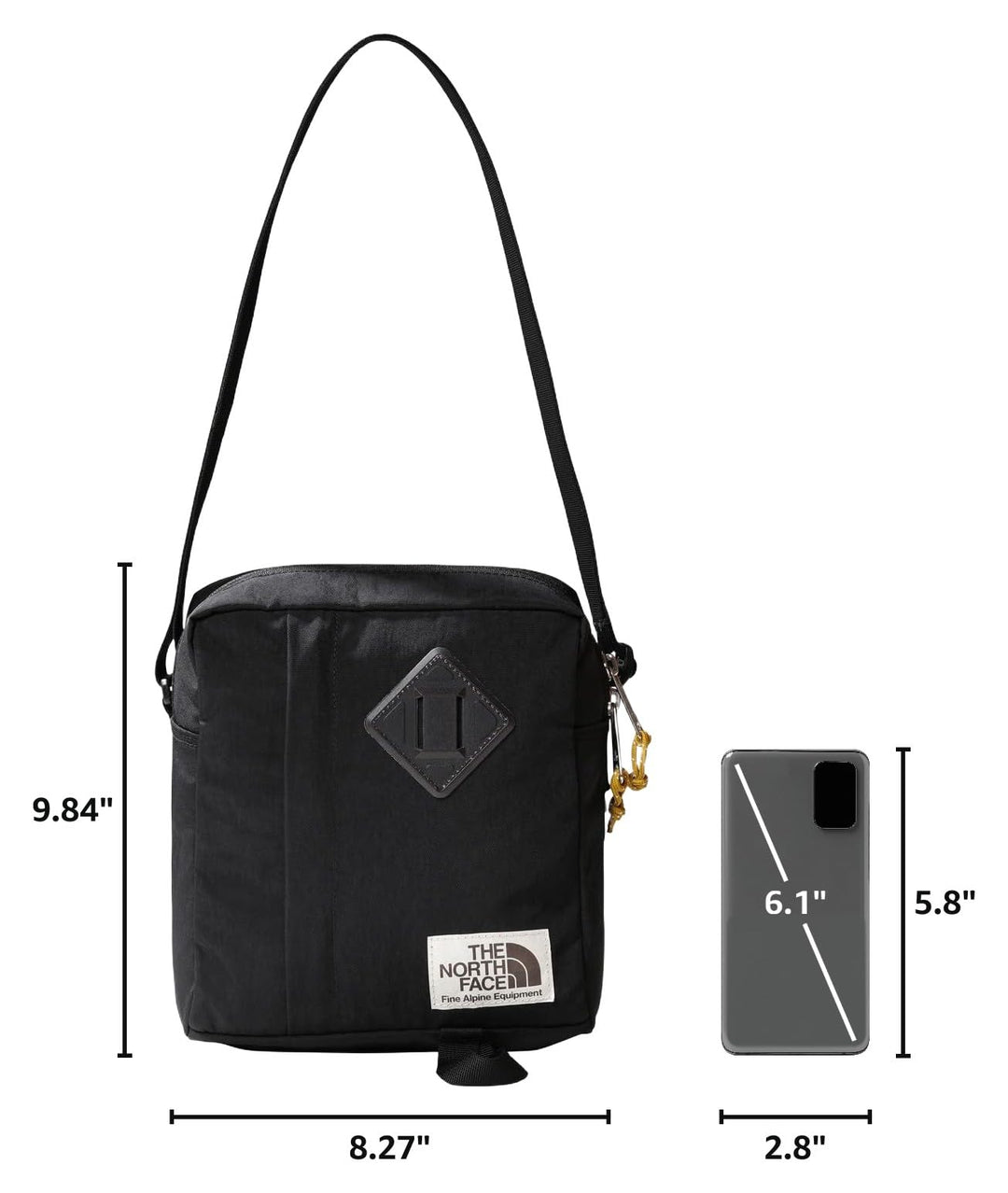 THE NORTH FACE Berkeley Crossbody Bag | Adjustable Strap, Water-repellent Finish, Internal Divider &amp; External Pocket