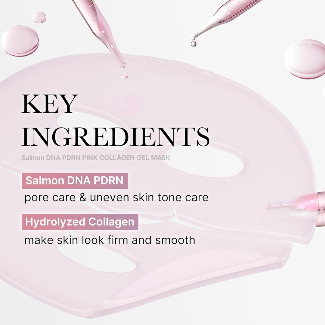 medicube Jelly Gel Mask with Salmon DNA PDRN Pink Collagen | Overnight Face Mask for Glass Glow Skin | Elasticity, Hydrating, Firming and Moisturizing | Korean Skincare, 28g x 4ea