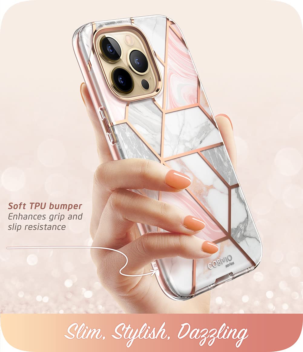 i-Blason Cosmo for iPhone 13 Pro Max Case [Built-in Screen Protector] [Military-Grade Protection] Slim Full-Body Stylish Protective Shockproof Phone Case for iPhone 13 Pro Max (Butterfly)