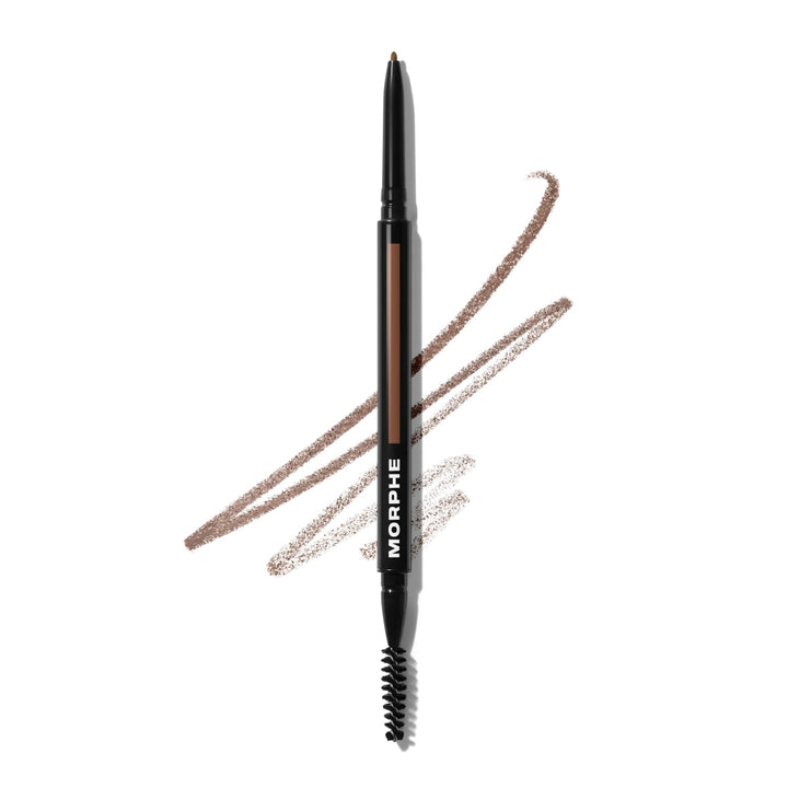 Morphe Micro Dual Eyebrow Pencil - Dual-Ended Brow Pencil Featuring a Retractable, Ultra-Precise, Pointed Tip - Richly Pigmented, Smooth-Gliding, Long-Lasting Wax Formula