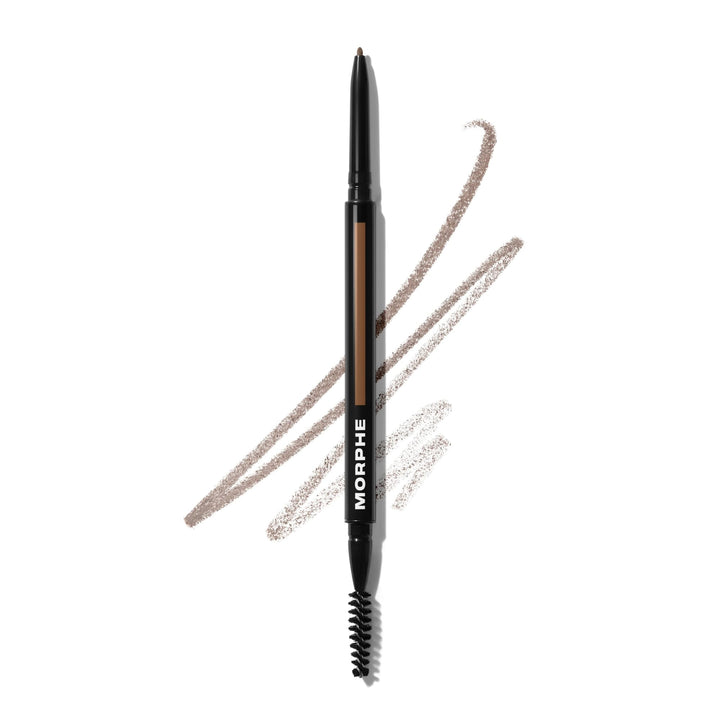 Morphe Micro Dual Eyebrow Pencil - Dual-Ended Brow Pencil Featuring a Retractable, Ultra-Precise, Pointed Tip - Richly Pigmented, Smooth-Gliding, Long-Lasting Wax Formula