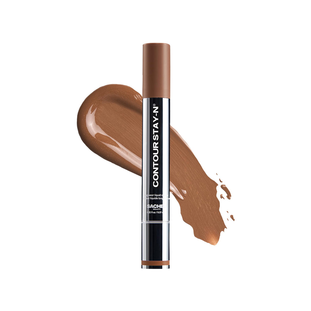 Sacheu Liquid Contour STAY-N Cream Contour, Longwear, Blendable &amp; builable formula, lightweight, transfer &amp; smudge-proof, vegan collagen, hyaluronic acid &amp; peptide