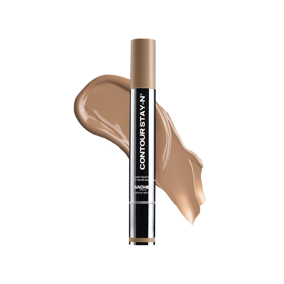 Sacheu Liquid Contour STAY-N Cream Contour, Longwear, Blendable &amp; builable formula, lightweight, transfer &amp; smudge-proof, vegan collagen, hyaluronic acid &amp; peptide
