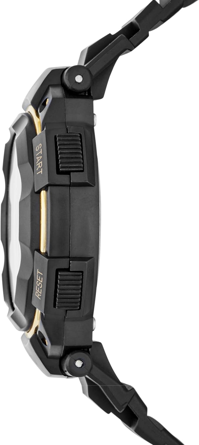 Skechers SR1019 Men's Ruhland Black & Gold Quartz Casual Digital Watch