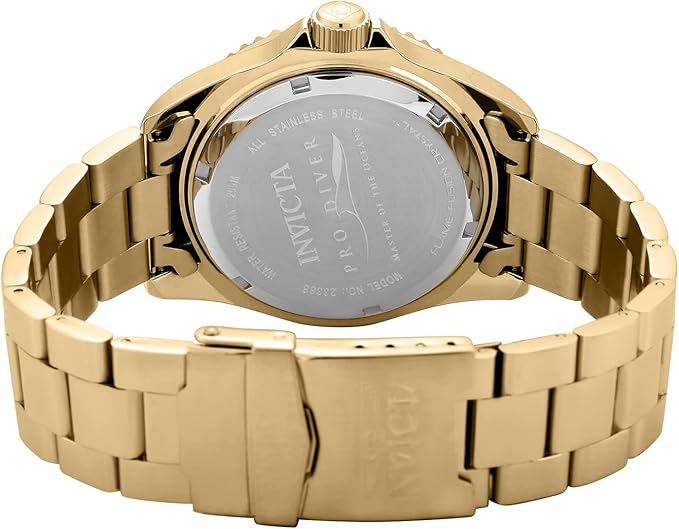 Invicta Men's 23388 Pro Diver Analog Display Quartz Gold Tone Stainless Steel Watch