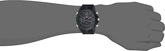 U.S. Polo Assn. Sport Men's US9287 Watch with Black Rubber Band - 3alababak