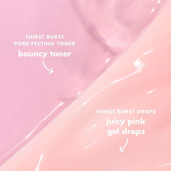 e.l.f. SKIN Thirst Burst Dew-O, Travel-Sized Skincare Set, Exfoliating Facial Toner &amp; Hydrating Serum Drops, Gives Skin A Dewy, Bouncy Glow, Vegan &amp; Cruelty-Free