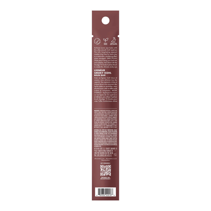 e.l.f. Smoky Kohl Eyeliner, Eye Pencil For Creating Long-Lasting, Bold, High-Pigmented Makeup Looks, Vegan &amp; Cruelty-Free