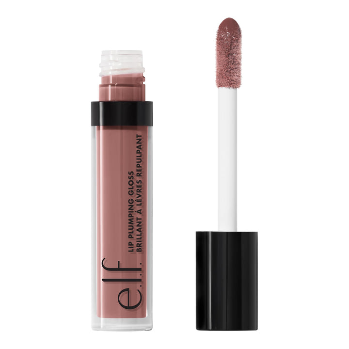 e.l.f. Lip Plumping Gloss, Hydrating, Nourishing, Invigorating, High-Shine, Plumps, Volumizes, Cools, Soothes, Champagne Glam, Shimmer, 0.1 Oz