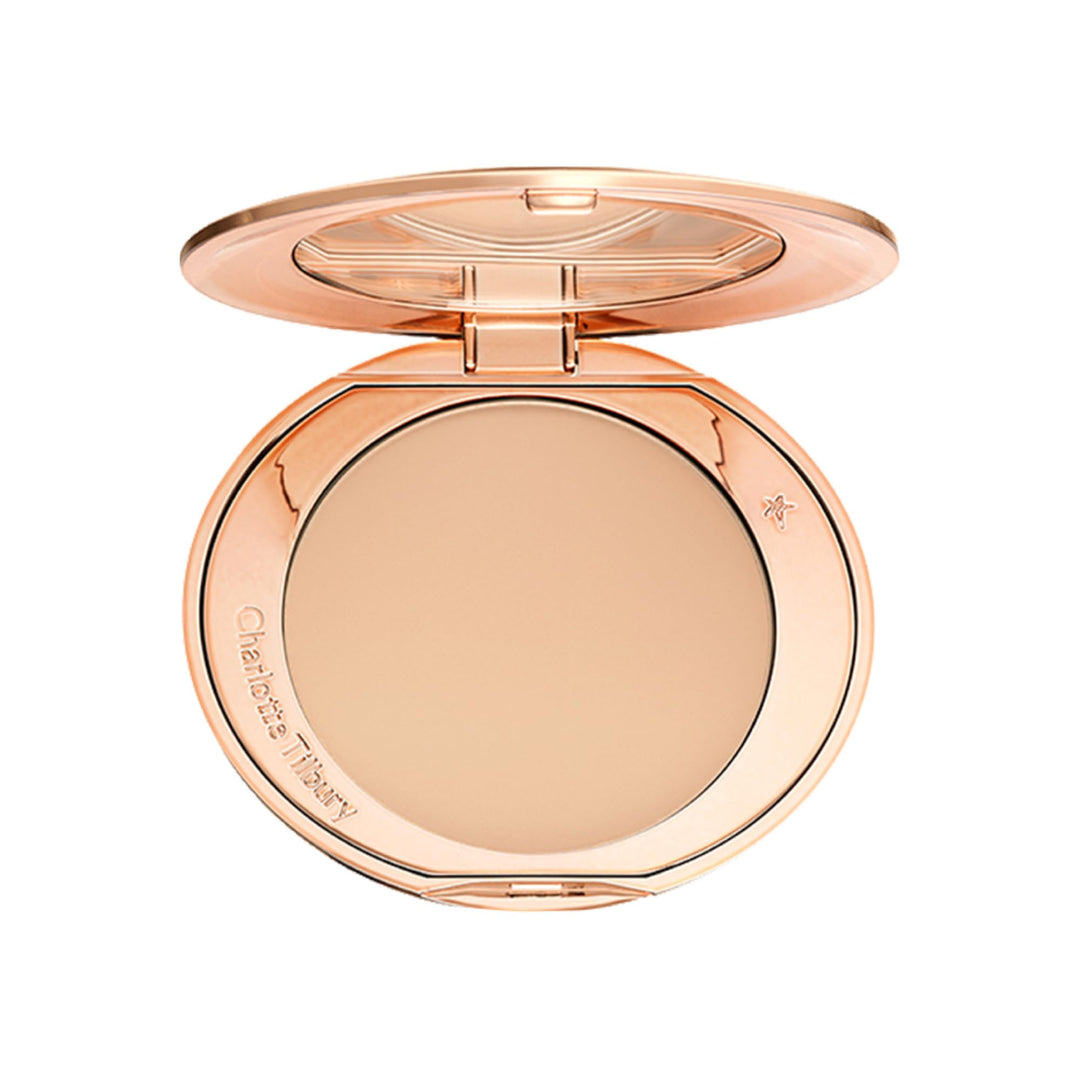 Charlotte Tilbury Airbrush Flawless Finish Setting Powder - Pore-Blurring Pressed Powder for Face Makeup to Minimize Shine with a Soft-Focus Finish - Full Size