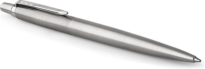 Parker Jotter Ballpoint Pen Stainless Steel with Chrome Trim, Medium Point, Blue Ink - Ideal for Office, Home, Gift
