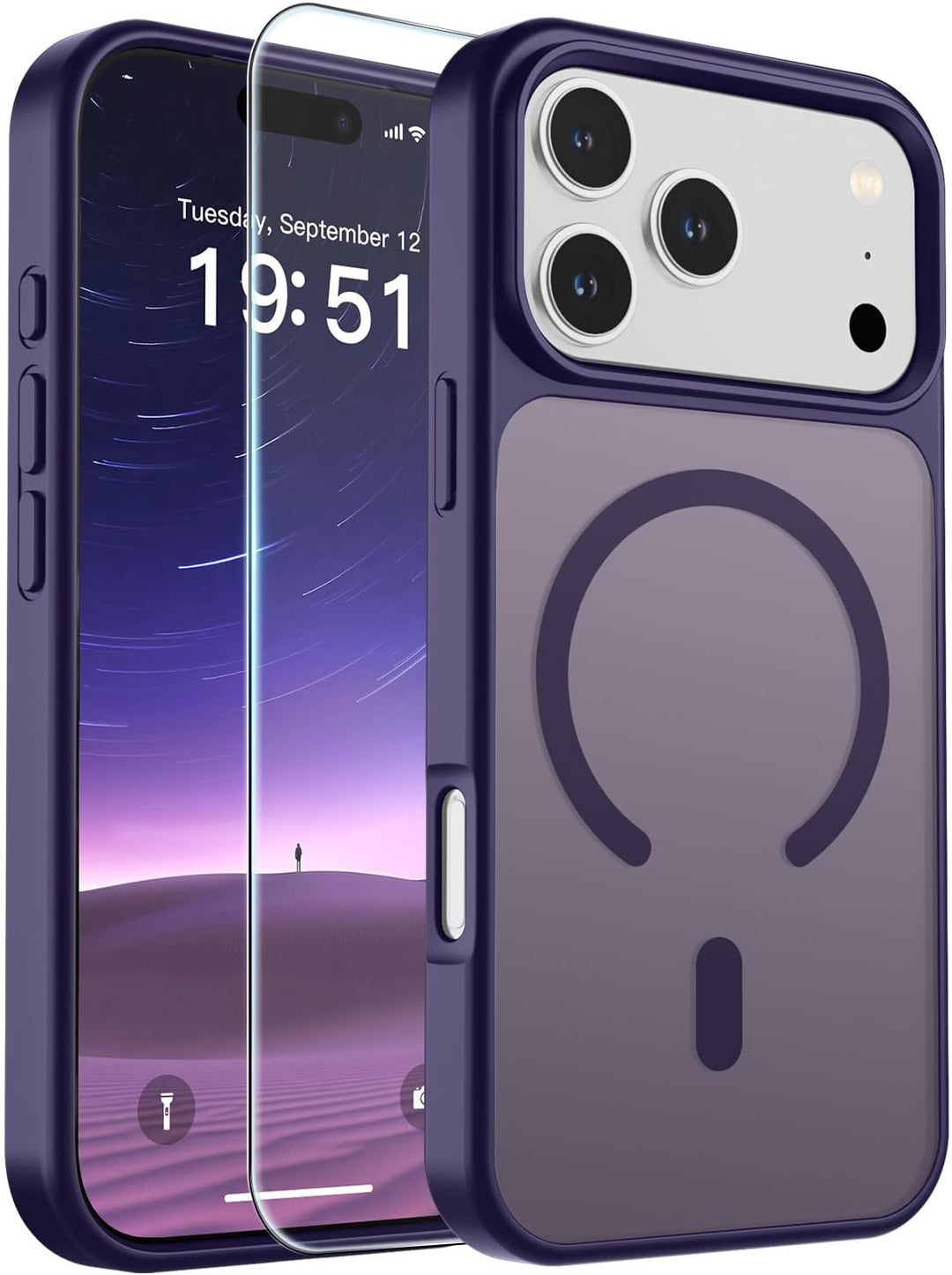 جراب SUPFINE مغناطيسي لهاتف iPhone 18 Pro Max / 17 Pro Max متوافق مع MagSafe، غطاء للتحكم في الكاميرا، غطاء سيليكون فاخر مقاوم للصدمات والسقوط لهاتف 18 Pro Max