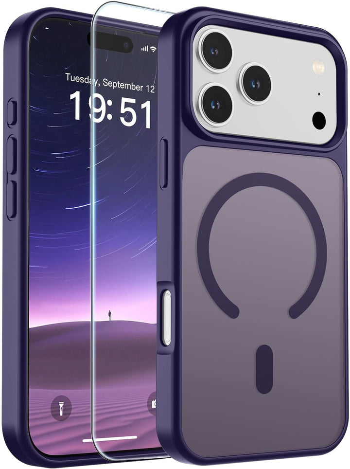 جراب SUPFINE مغناطيسي لهاتف iPhone 18 Pro Max / 17 Pro Max متوافق مع MagSafe، غطاء للتحكم في الكاميرا، غطاء سيليكون فاخر مقاوم للصدمات والسقوط لهاتف 18 Pro Max