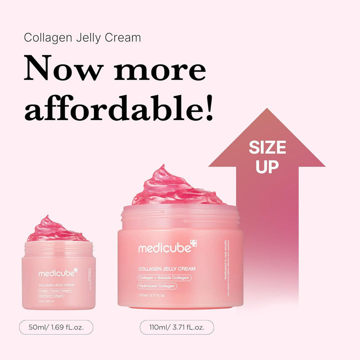 Medicube Collagen Jelly Cream- Niacinamide & Freeze-Dried Hydrolyzed Collagen - Boosts skin's barrier hydration and gives 24h Glow & Lifted Look  1.69 Fl Oz