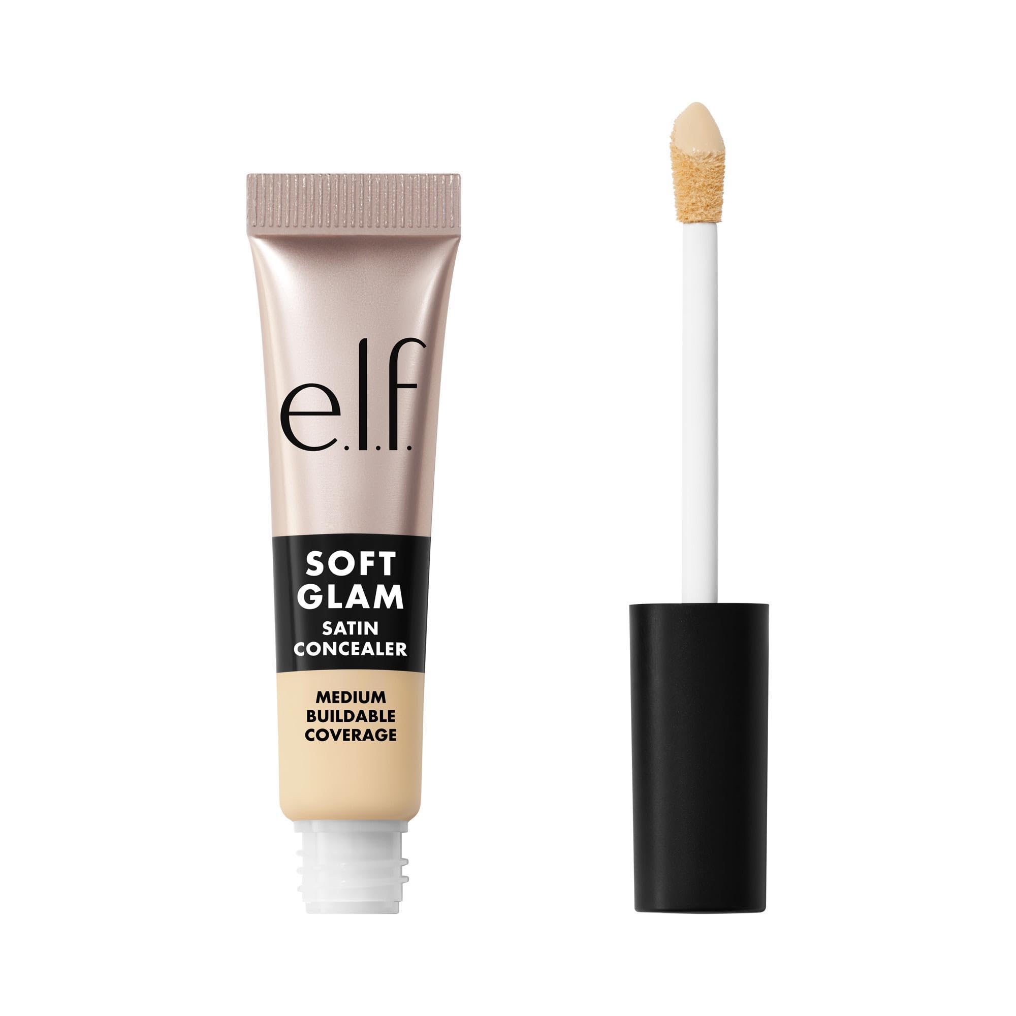 e.l.f. Soft Glam Satin Concealer, Medium Coverage For Blemishes & Under-Eye, Crease-Resistant, Long Lasting, Vegan & Cruelty-Free