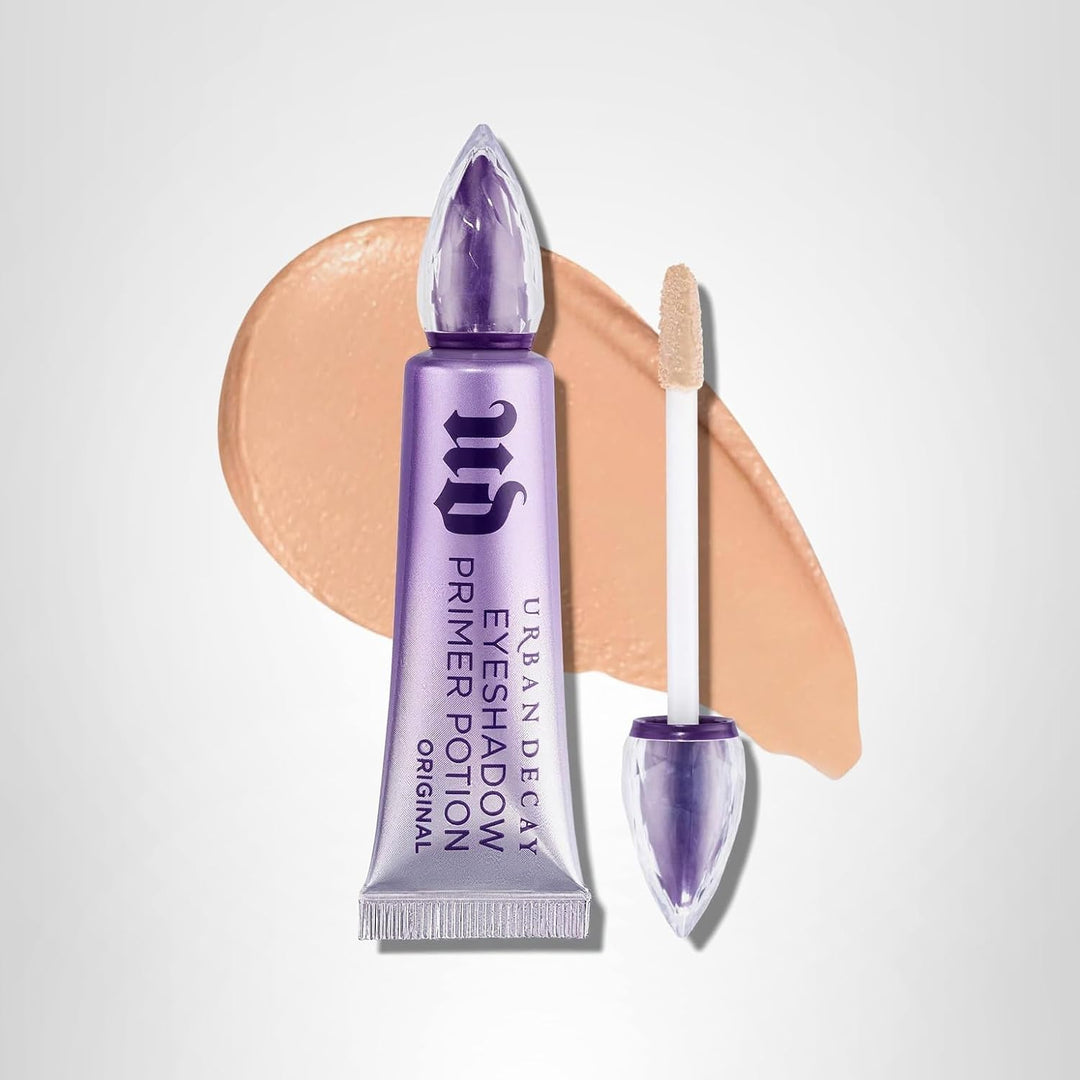 Urban Decay Eyeshadow Primer Potion - Nude Eyelid Base Primer, for Smooth &amp; Crease-Resistant Eye Makeup, Waterproof &amp; Long-Lasting, Translucent Shade, Universal for All Skin Tones, More Vibrant Color