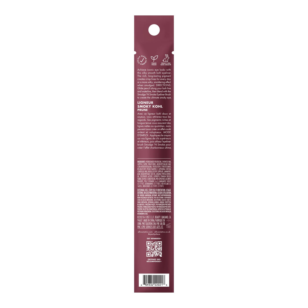 e.l.f. Smoky Kohl Eyeliner, Eye Pencil For Creating Long-Lasting, Bold, High-Pigmented Makeup Looks, Vegan &amp; Cruelty-Free