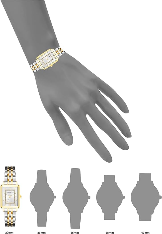 Anne Klein AK/3761SVTT Women's Glitter Accented Bracelet Watch - Two Tone